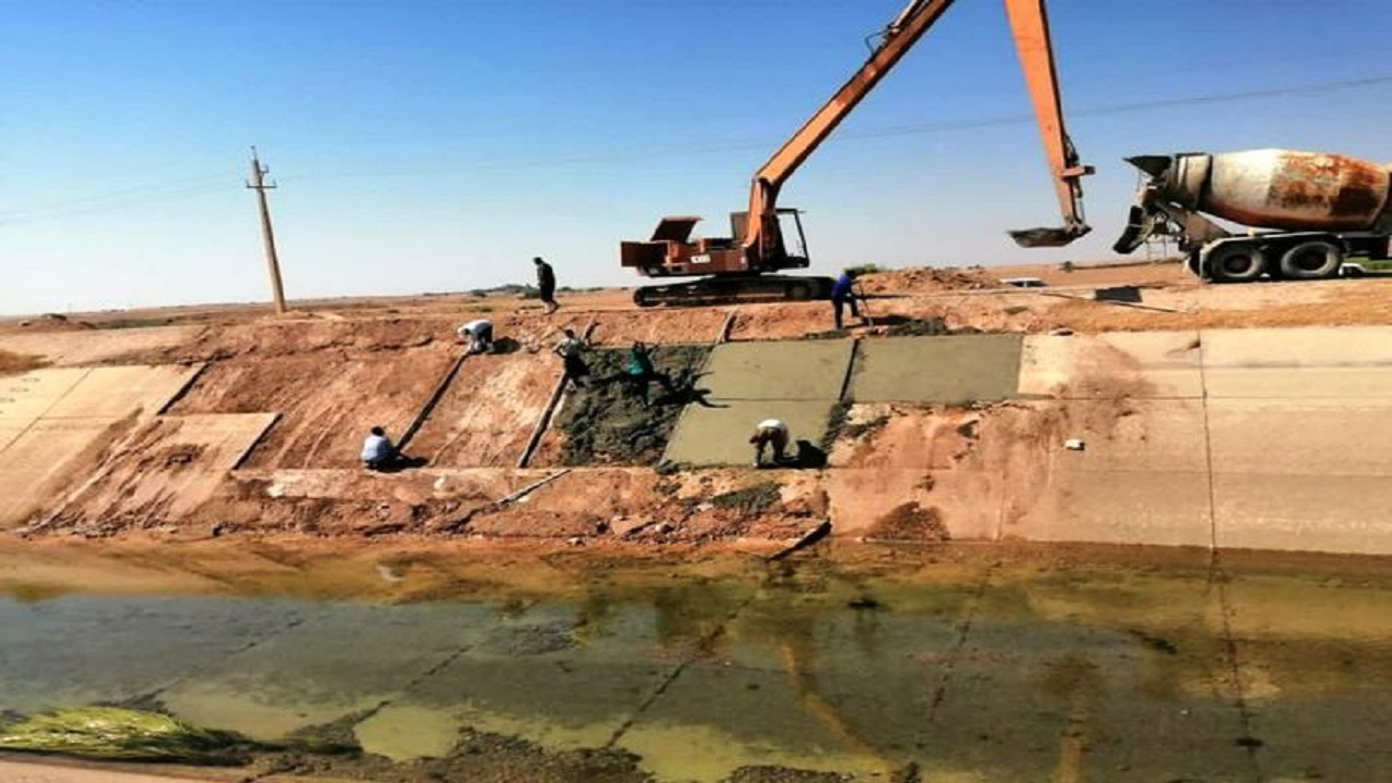 نقاط بحرانی کانال پای پل کرخه شمالی بهسازی شد