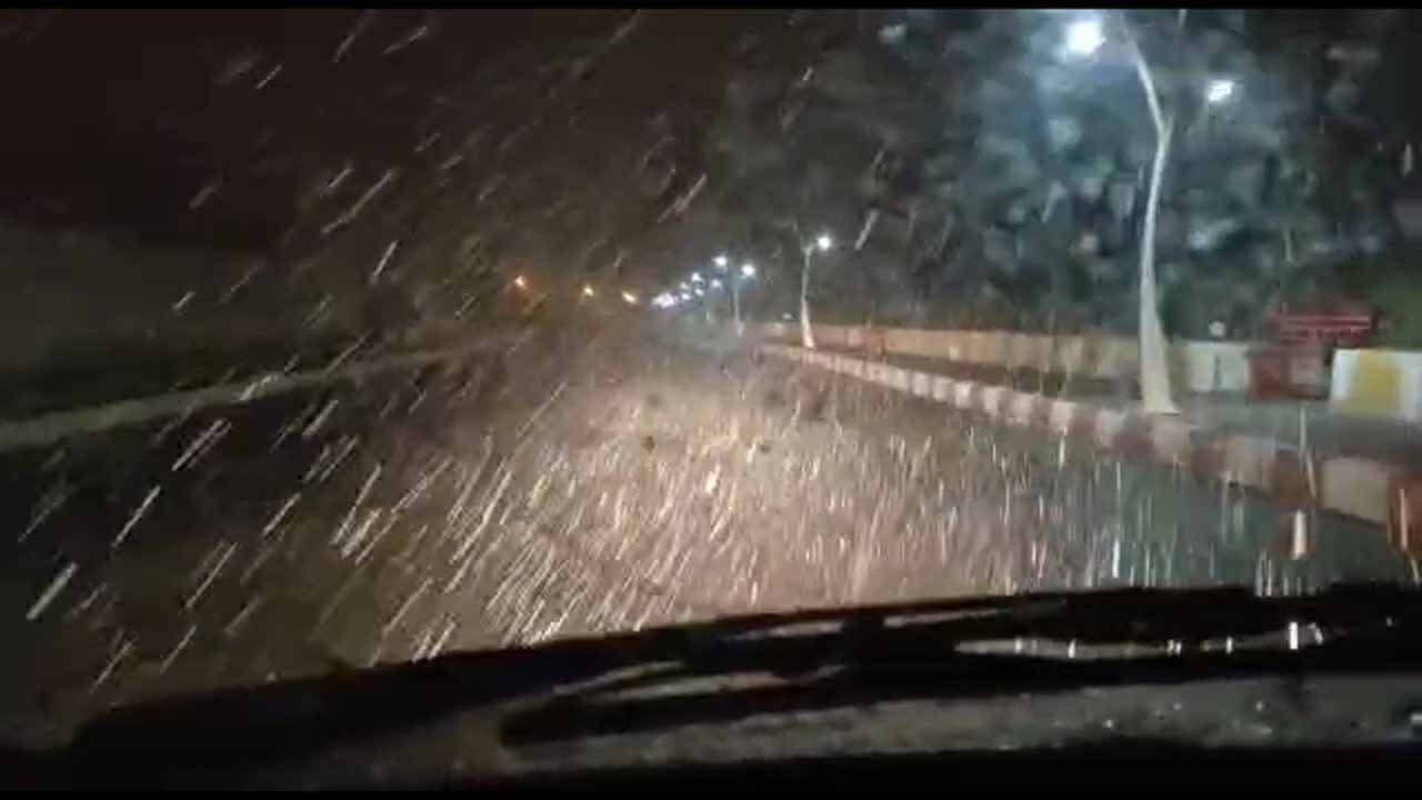 بارش برف بهاری در چهاربرج + فیلم