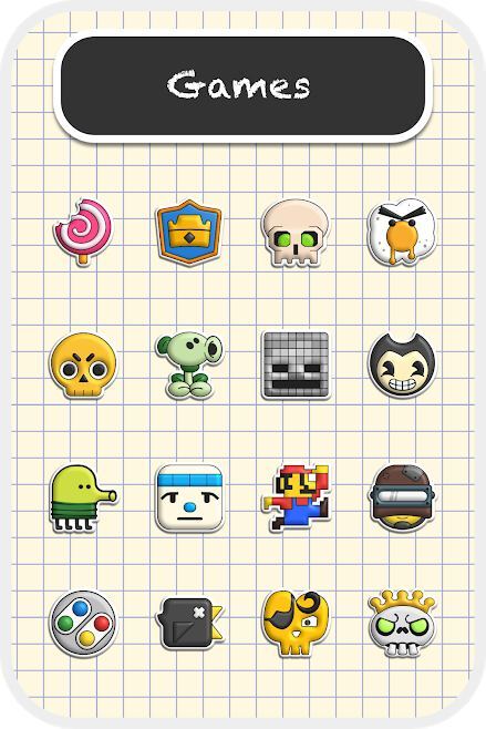 دانلود آیکون پک کارتونی Poppin icon pack