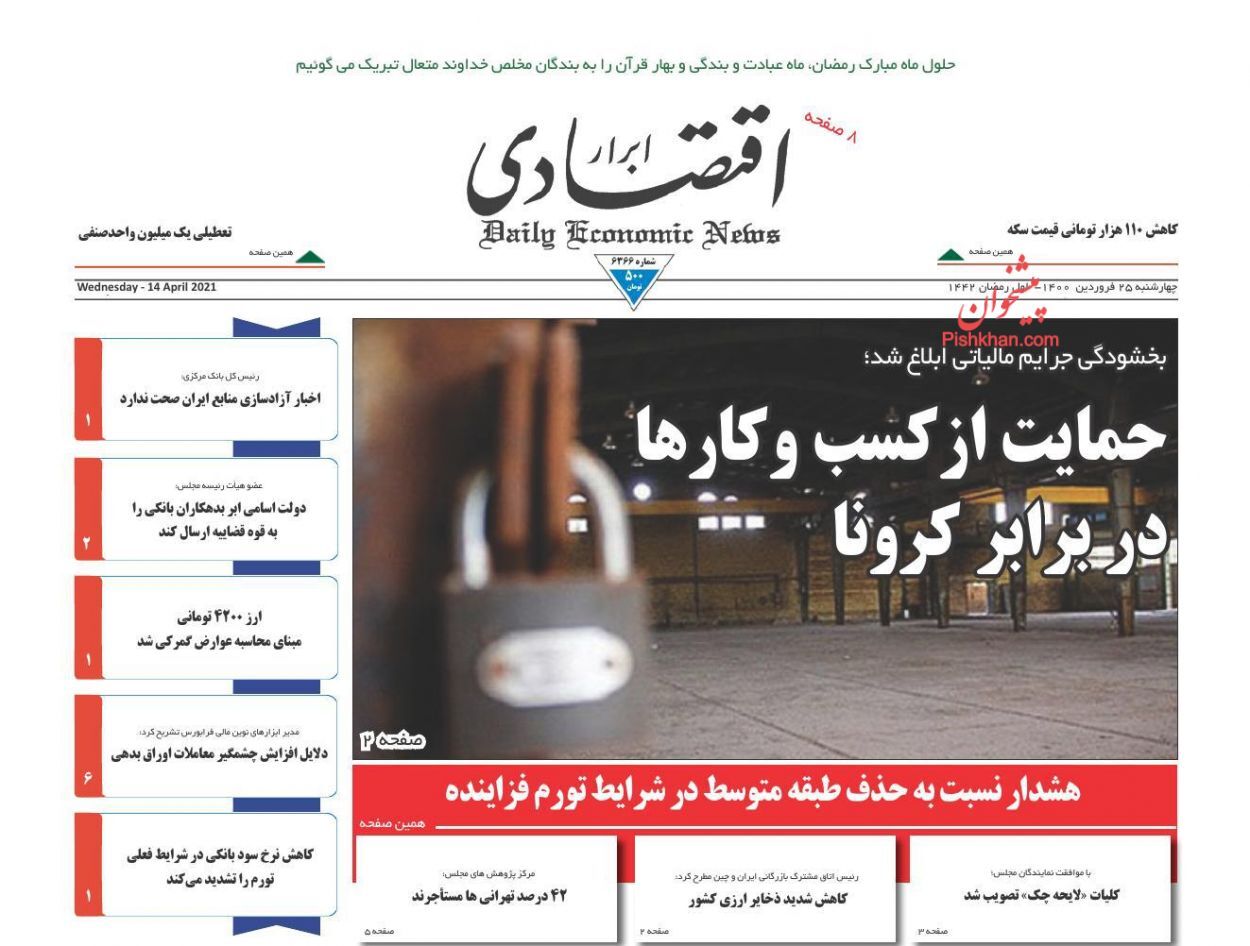 قانون چک به کمک تولید می&zwnj;آید/ بازی شورای رقابت با بازار خودرو/ حمایت از کسب و کارها در برابر کرونا