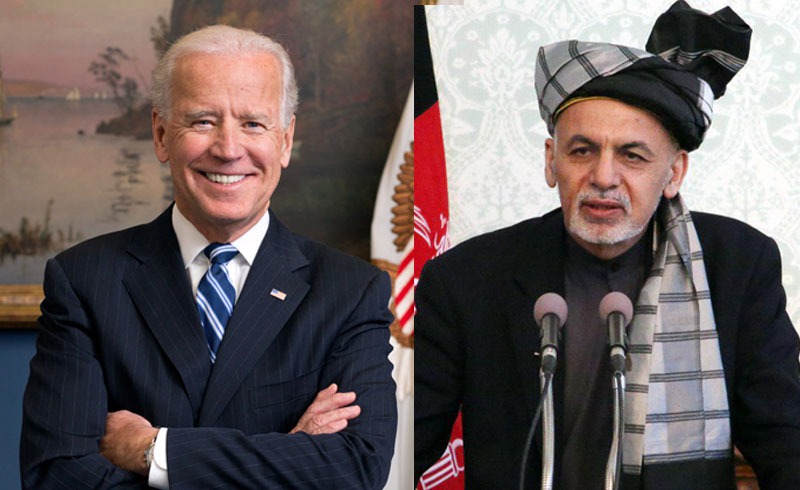 خروج آمریکا از افغانستان، محور گفتگوی غنی و بایدن