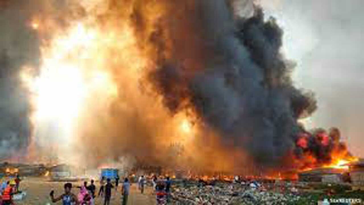 ۱۵ کشته در آتش سوزی اردوگاه پناه‍جویان روهینگیا در بنگلادش