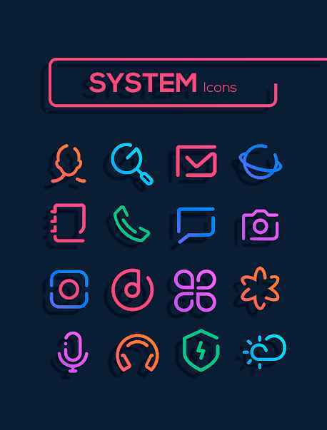 دانلود آیکون پک خطی زیبا اندروید Linebit 1.6.0