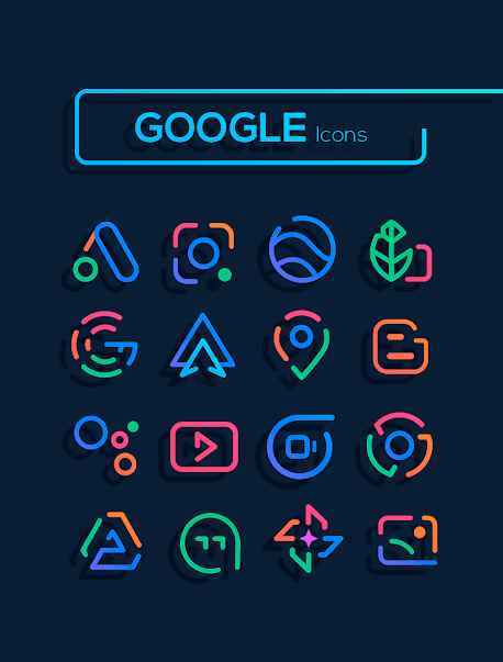 دانلود آیکون پک خطی رنگارنگ اندروید Linebit 1.6.0