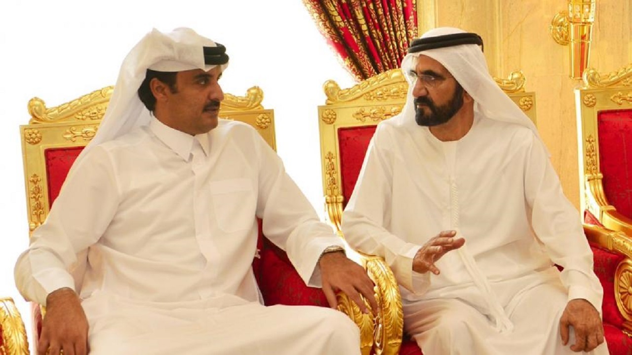 نخستین تماس تلفنی امیر قطر با حاکم دبی
