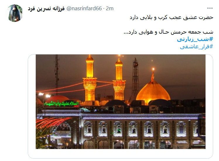 سال هزار و سیصدِ بی کربلا گذشت / سالی پُر از زیارت اربابم آرزوست