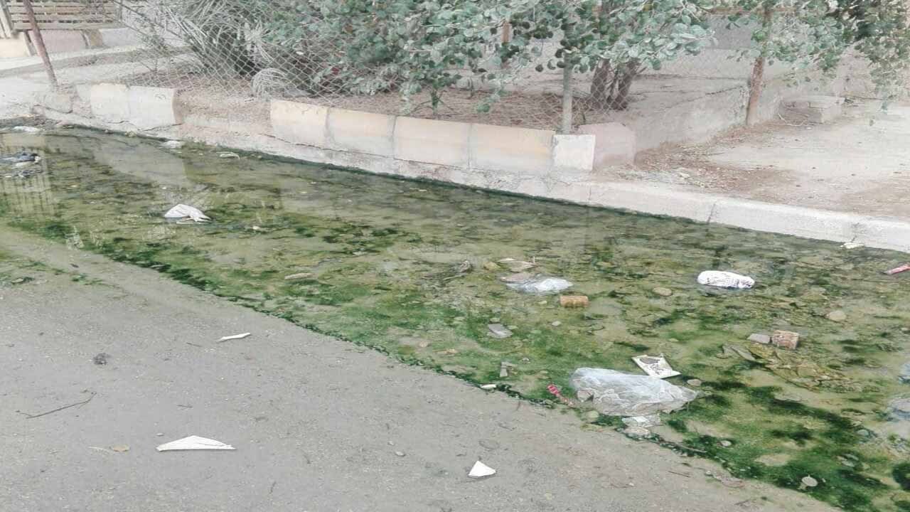 تصاویری از جاری شدن فاضلاب در معابر شادگان
