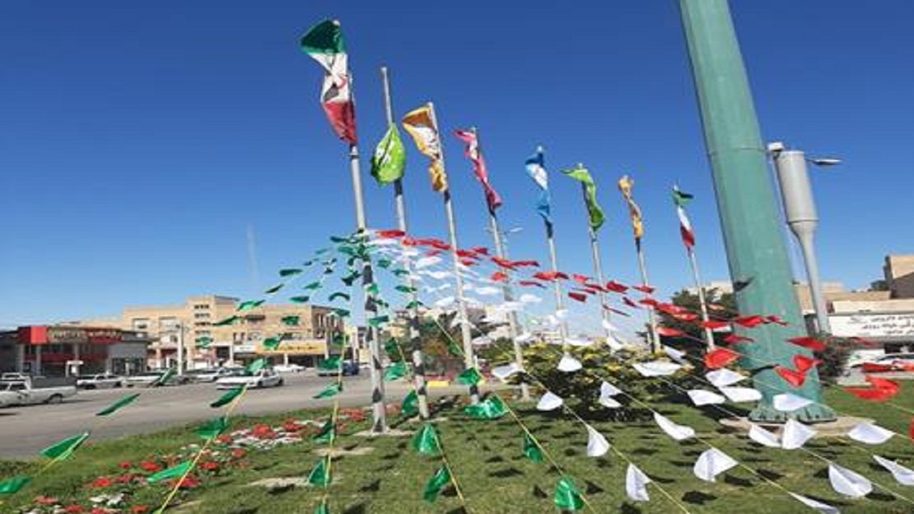 فضاسازی و آذین بندی شهر اهواز در نیمه شعبان