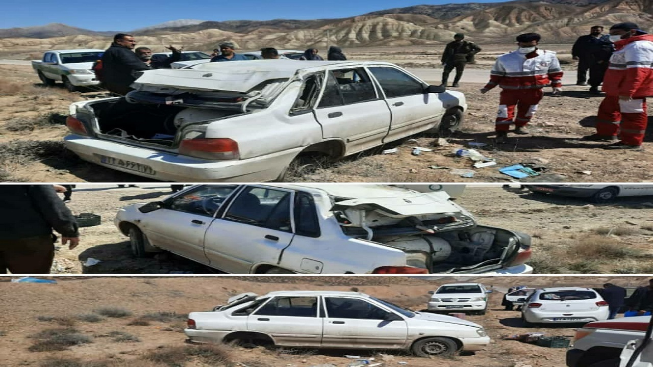 واژگونی پرایدها در جاده های سمنان