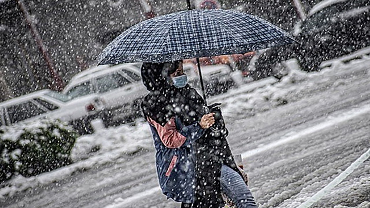 بارش برف و باران در کرمان