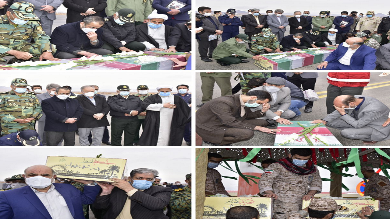 مراسم استقبال از پیکر مطهر ۴ شهید گمنام برگزار شد