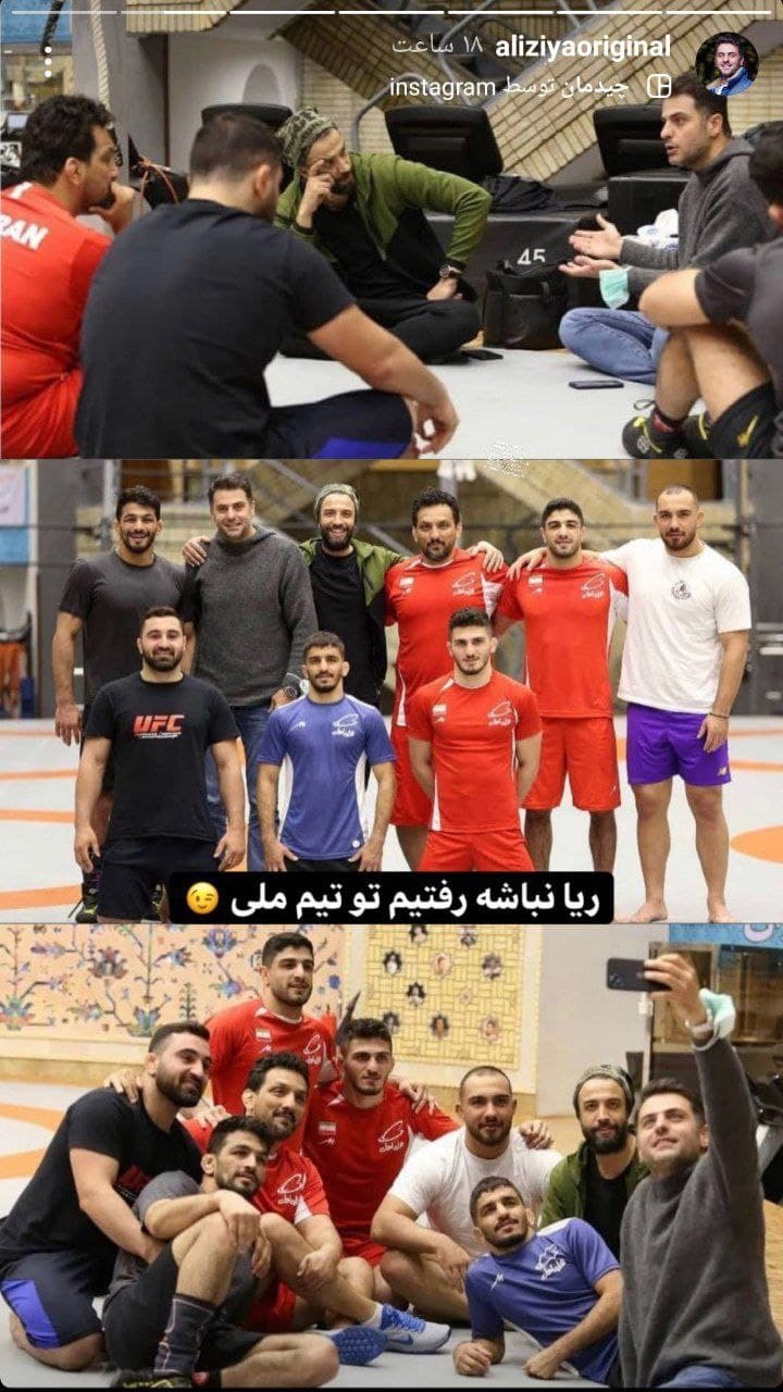 علی ضیا و بنیامین در تیم ملی کشتی