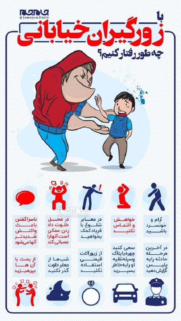 در مقابل زورگیران خیابانی چه رفتاری داشته باشیم؟
