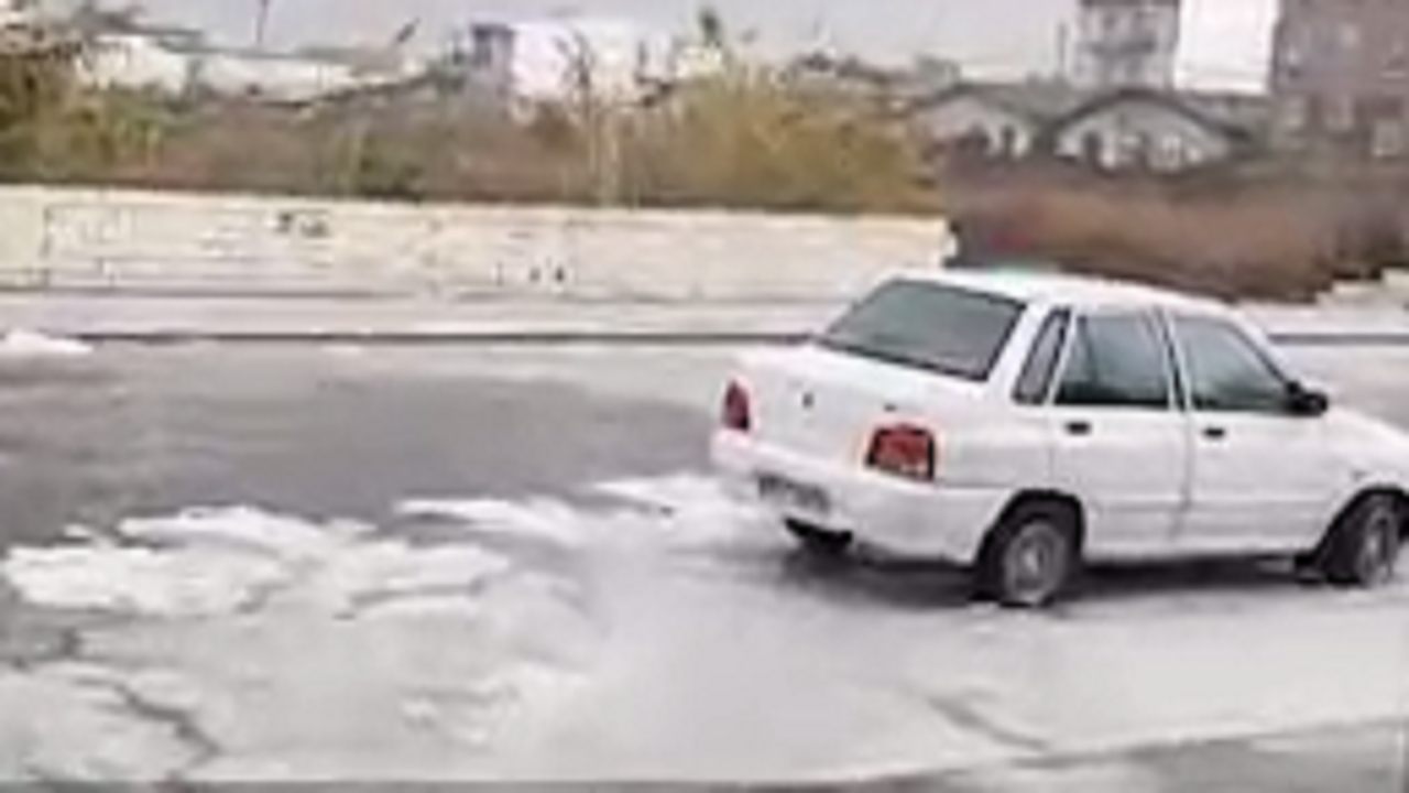 بابلسر تگرگ باران شد