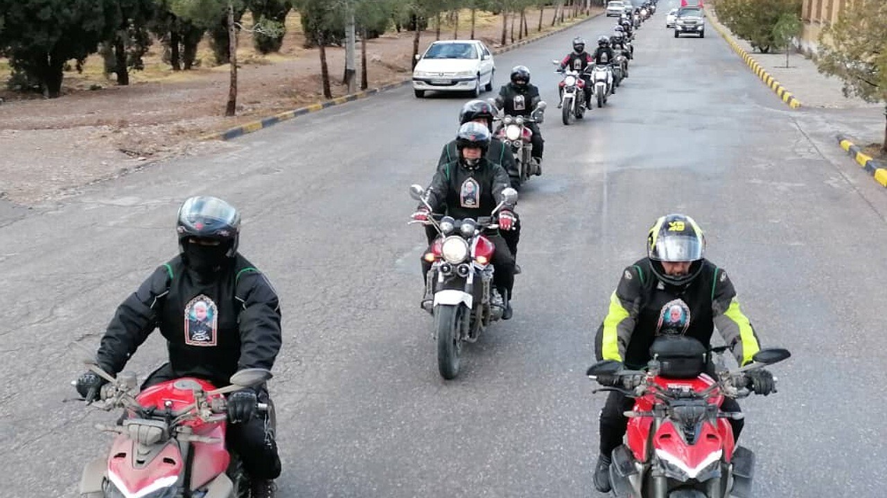 موتورسواران بسیجی تهران بزرگ به کرمان رسیدند
