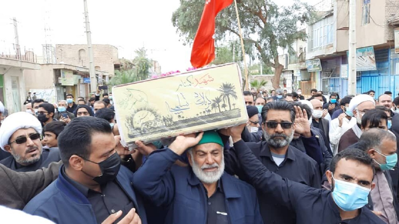 پیکر مطهر شهید گمنام در ایرانشهر تشییع شد