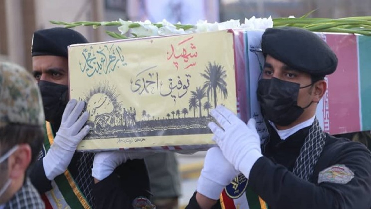 پیکر مطهر شهید تازه تفحص شده وارد سقز شد