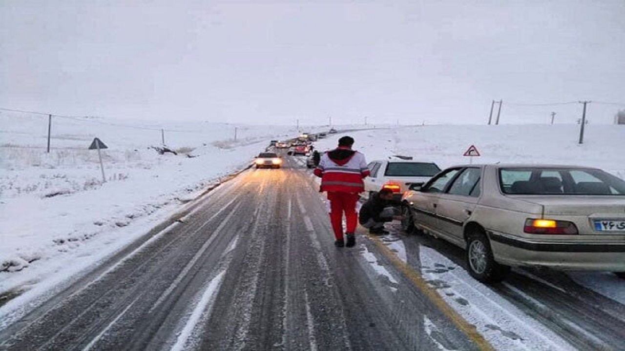 یخ زدگی مسیر ده بالا و طزرجان