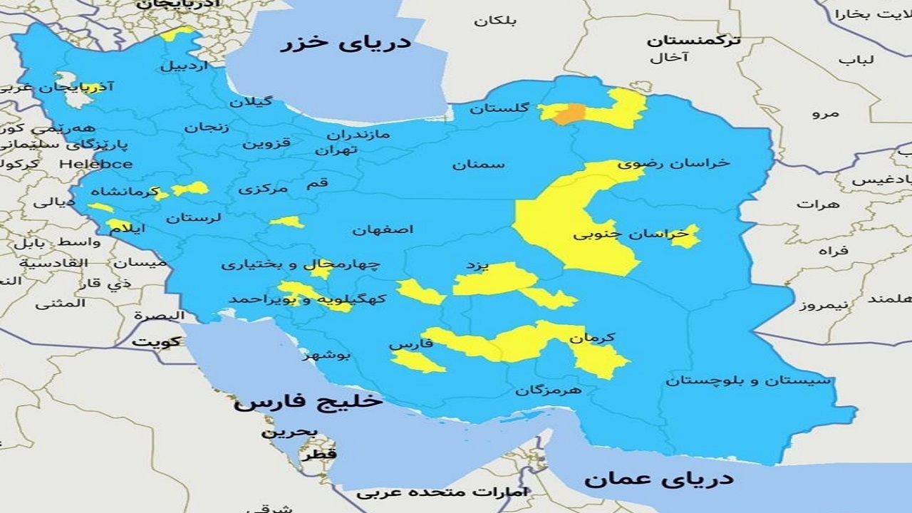 خروج نهبندان از وضعیت زرد کرونایی