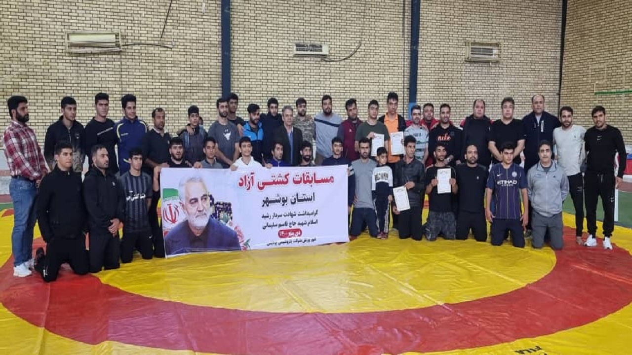 جم قهرمان مسابقات کشتی استان بوشهر شد