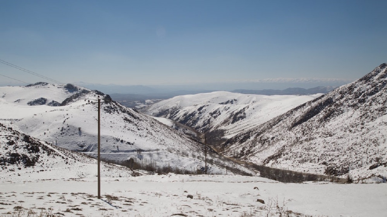 نمایی از منظره زمستانی کوه زریوان + تصاویر