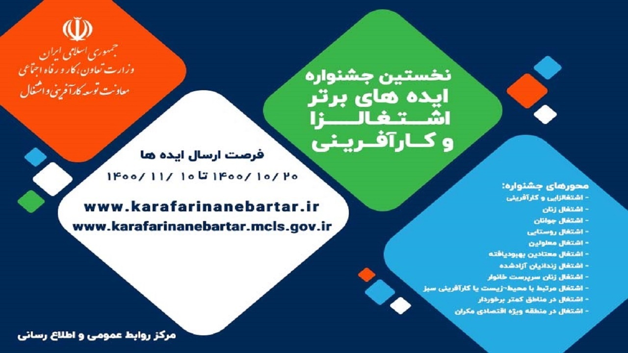برگزاری نخستین جشنواره ایده‌های برتر اشتغالزا و کارآفرینی