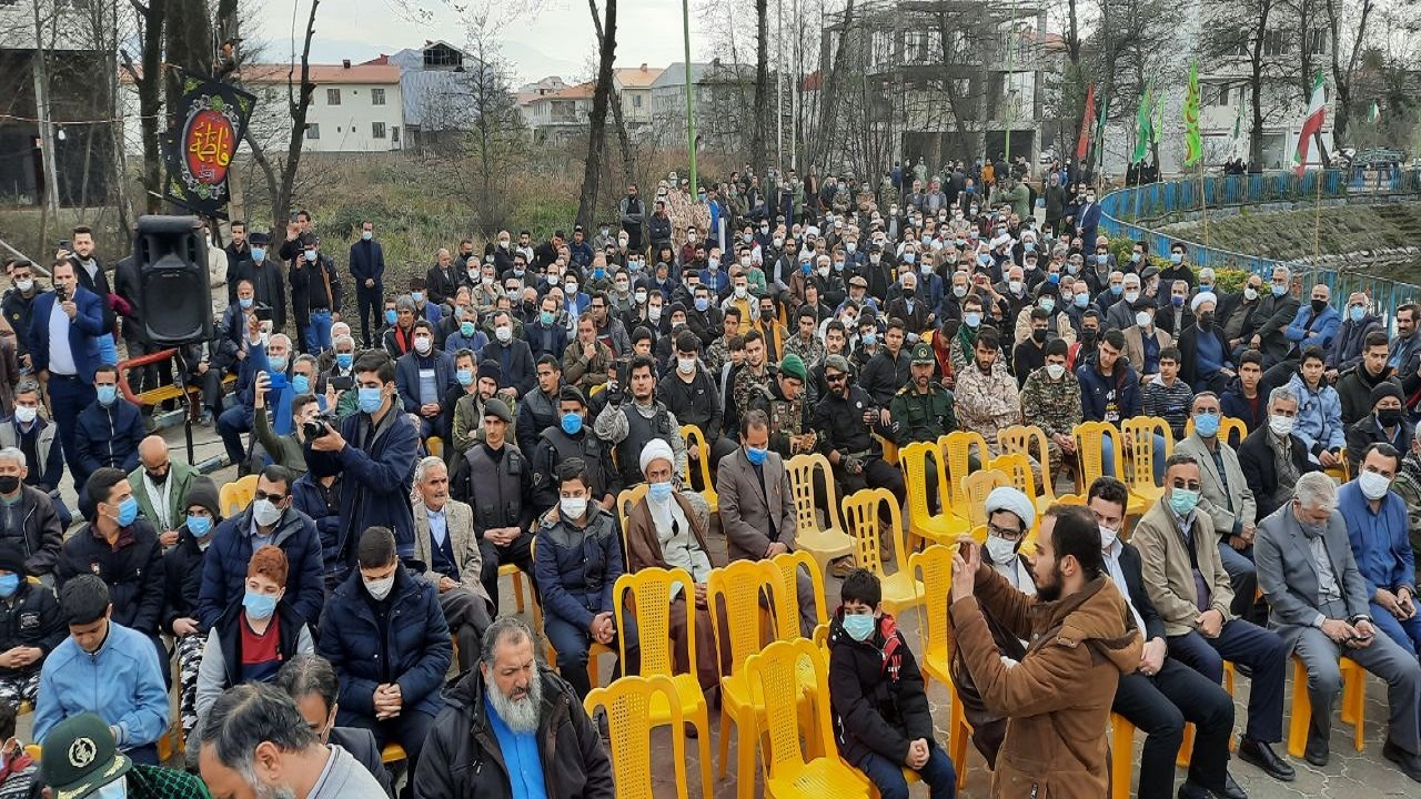 مراسم یادبود پنجمین روز تدفین شهدای گمنام در سیاهکل