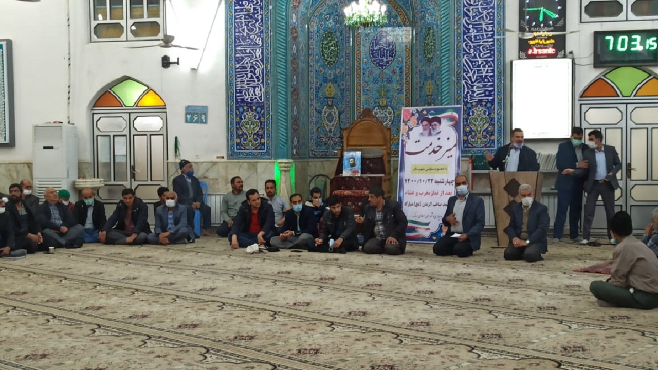 برپایی میز خدمت در روستای مبارکه بافق