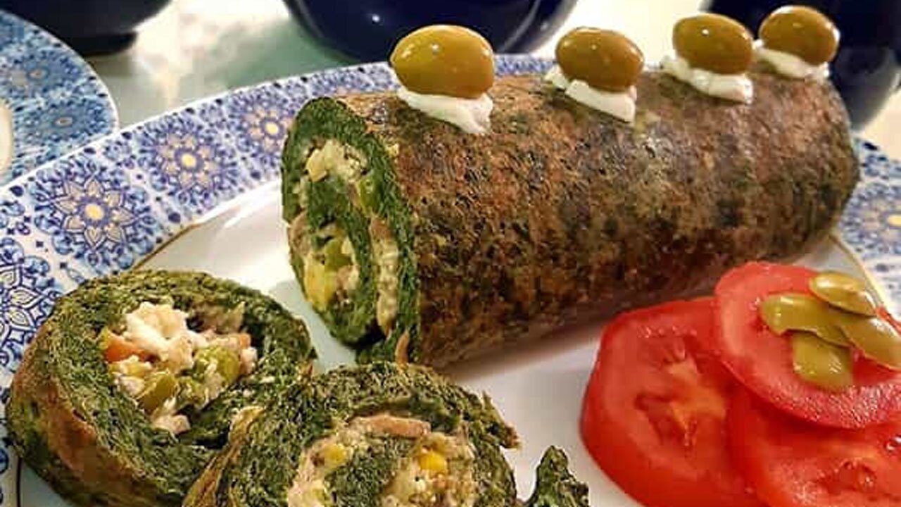 طرز تهیه رولت اسفناج + فیلم