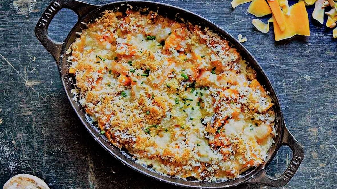 طرز تهیه گراتن لوبیا سبز + فیلم