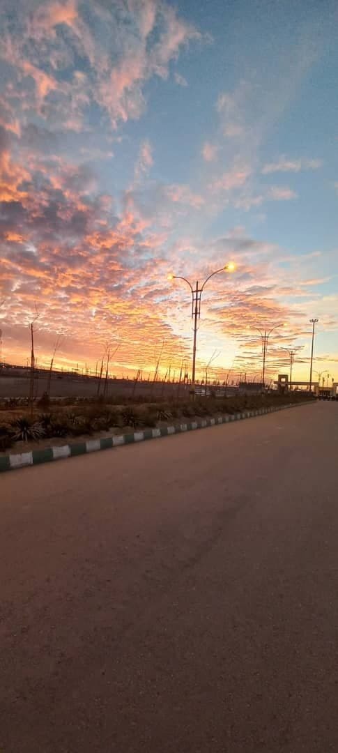 نمایی از طلوع آفتاب در شهرستان خواف از