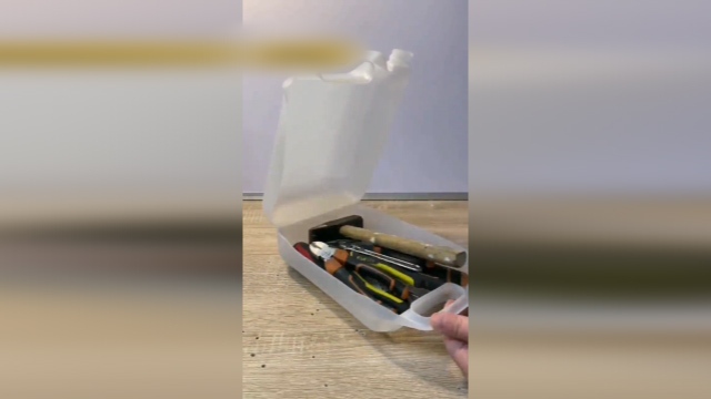 استفاده از بطری شوینده به عنوان جعبه ابزار + فیلم