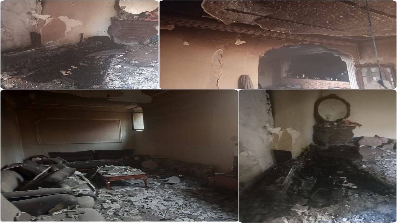 اطفاء حریق منزل مسکونی با تلاش آتش نشانان