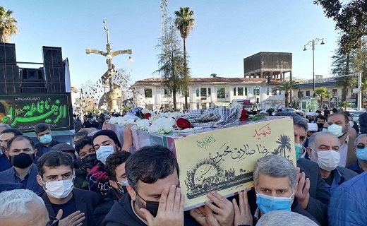 تشییع پیکر شهید رضا صادق محبوب در رودسر 