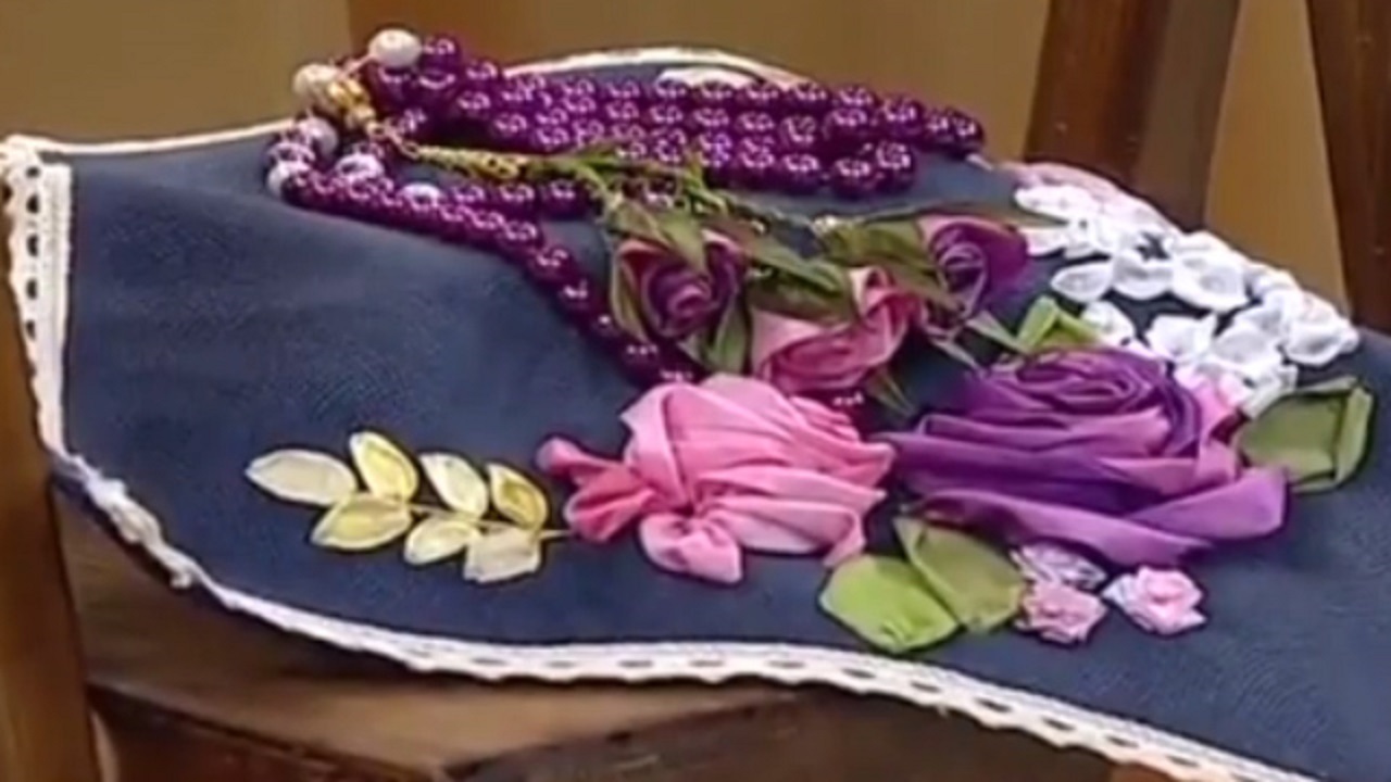 آموزش دوخت سجاده با ربان دوزی + فیلم