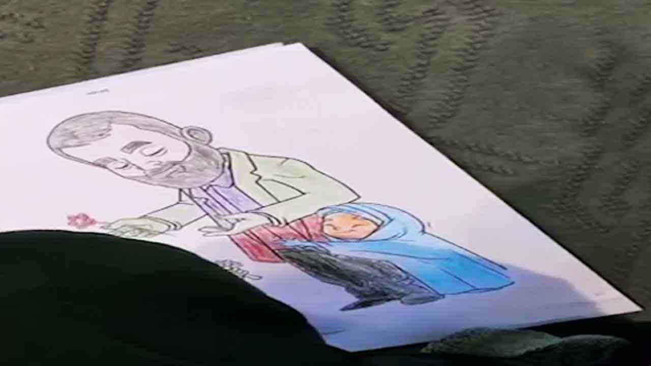 نقاشی کودکان هندی درباره سردار سلیمانی + فیلم