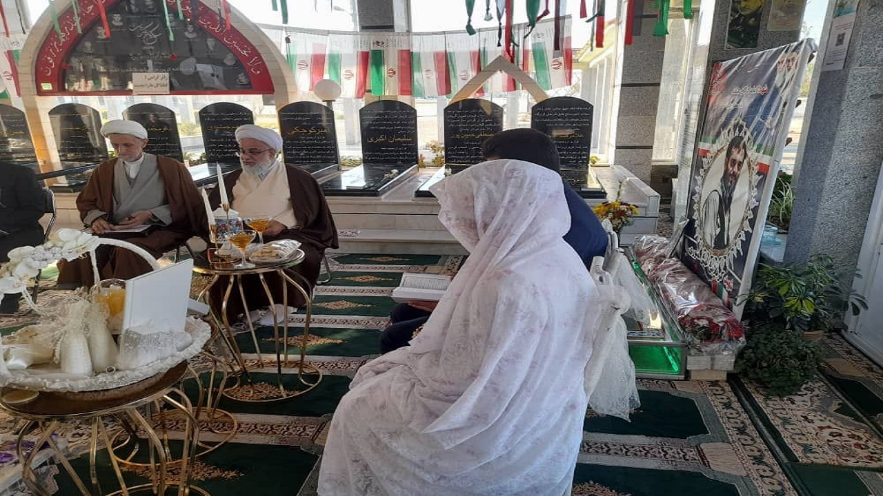 آغاز زندگی مشترک زوج رودسری در جوار مزار شهید حسن عشوری
