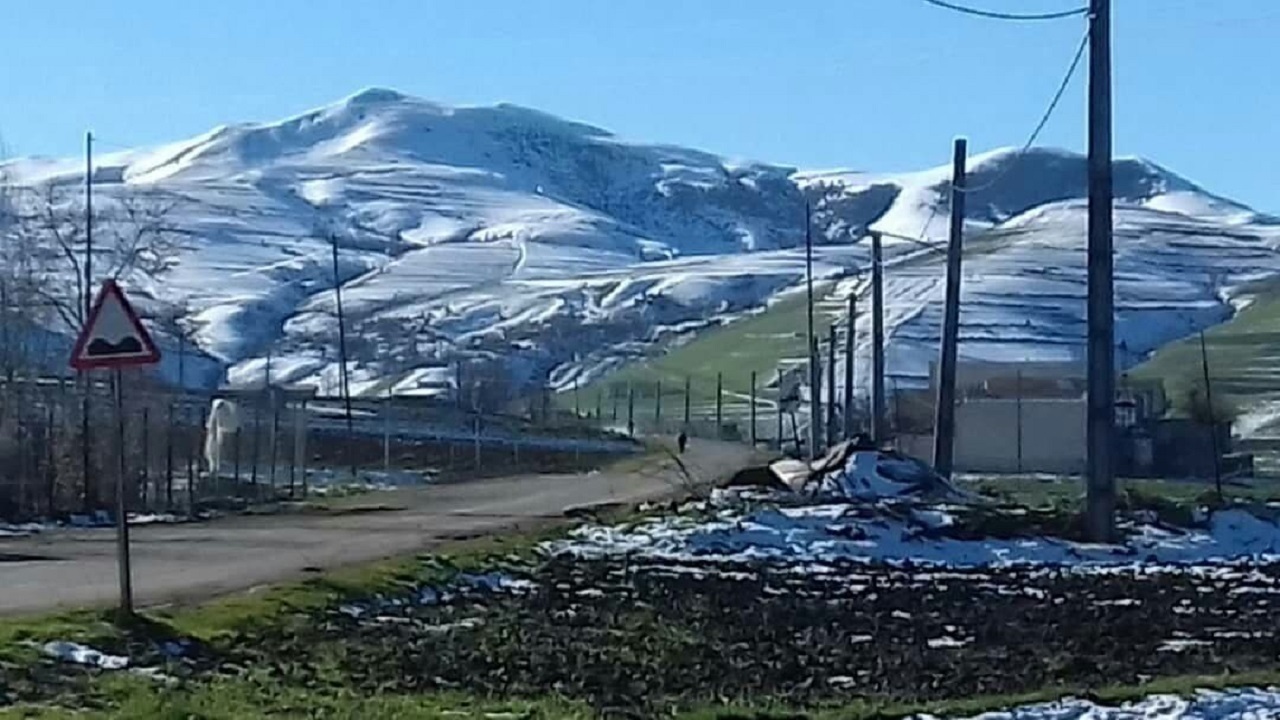 طبیعت زمستانی در نقطه صفر مرزی زهرا در اردبیل از