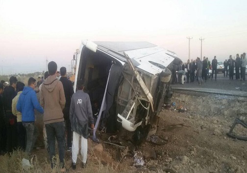 تصادف اتوبوس راهیان نور دانش آموزان دختر در خوزستان