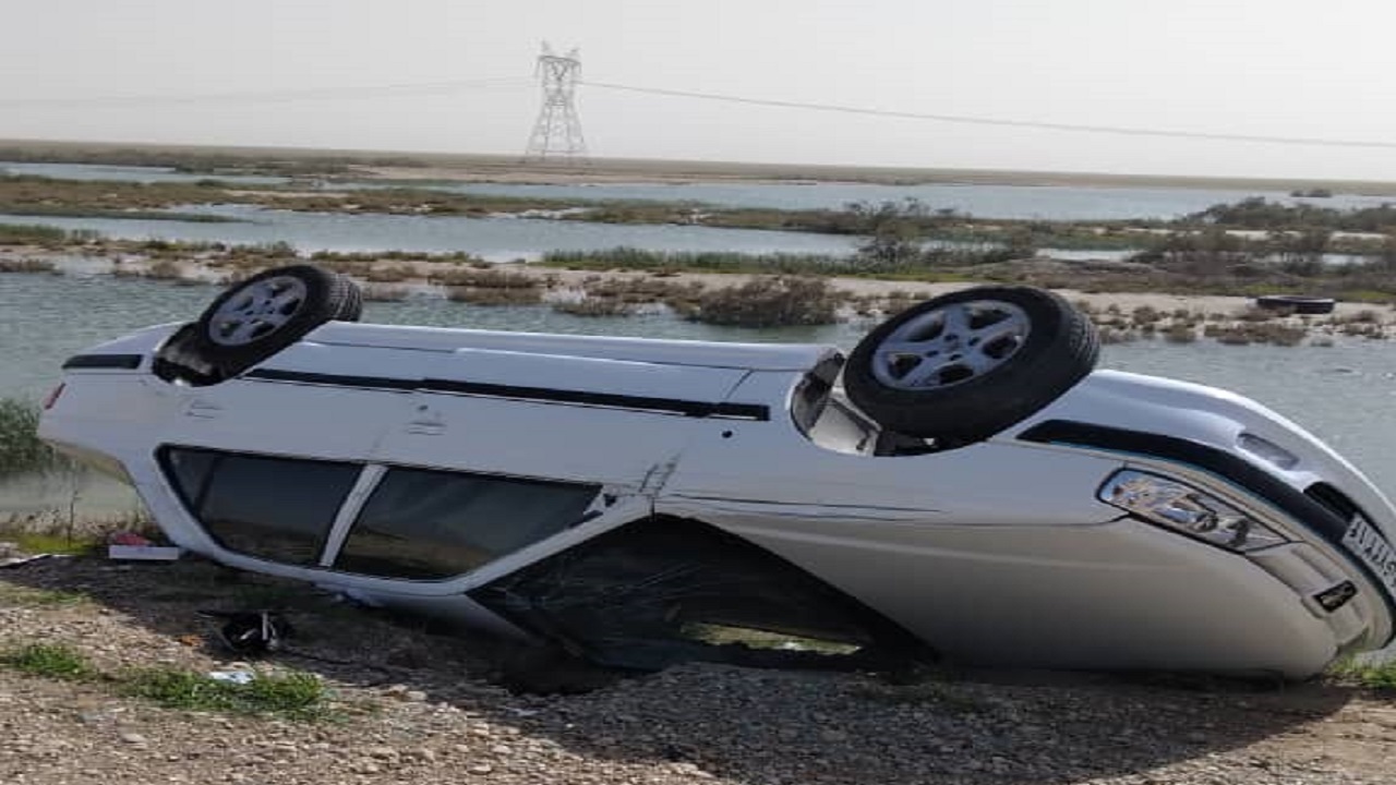 مصدوم شدن ۵ نفر بر اثر واژگونی ۲ خودرو در خوزستان