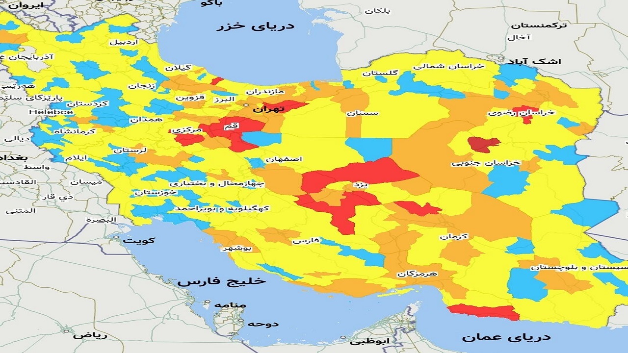 دامغان و گرمسار نارنجی کرونایی شدند