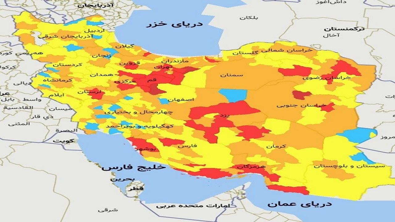 نقشه کرونایی خراسان جنوبی تیره‌تر شد