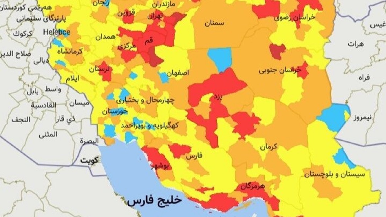 ۶ شهرستان خوزستان در وضعیت نارنجی کرونا قرار گرفتند