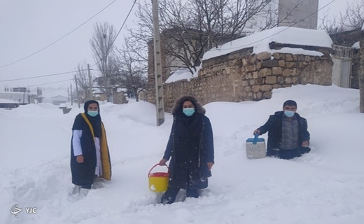 ساکنان زاگرس در برف 