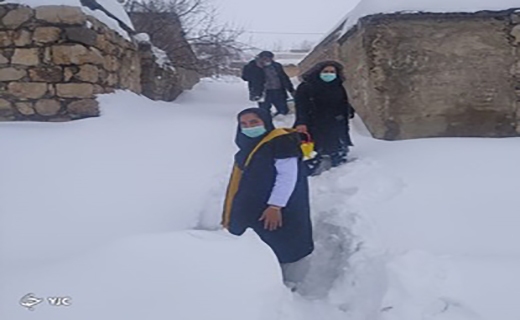 ساکنان زاگرس در برف 