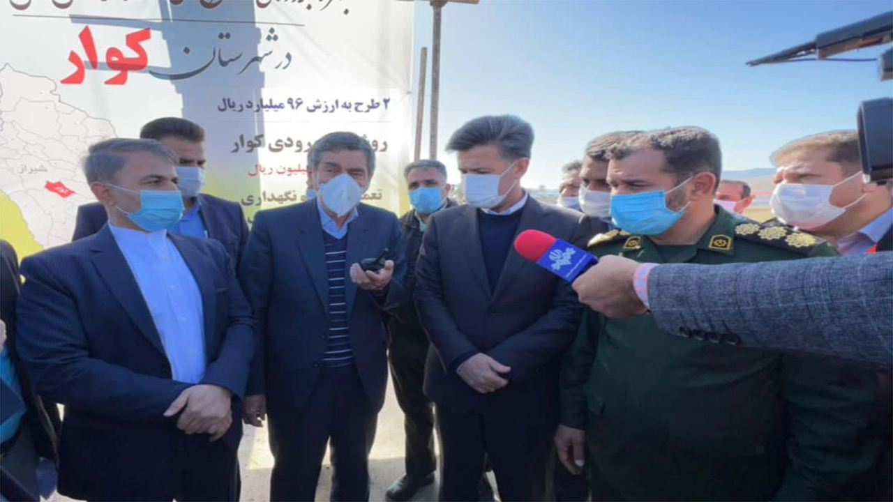 افتتاح ۲ پروژه راهداری در شهرستان کوار