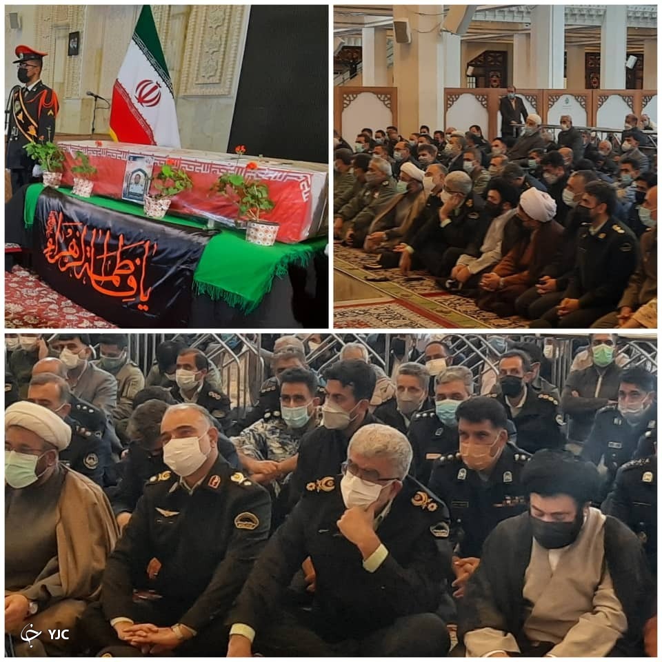 پیکر شهید رنجبر در حرم شاهچراغ (ع) تشییع شد + تصاویر