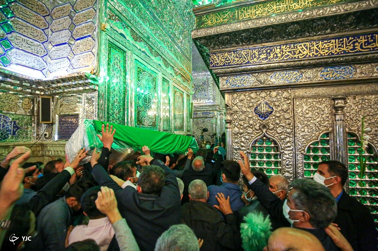 پیکر شهید رنجبر در حرم شاهچراغ (ع) تشییع شد + تصاویر