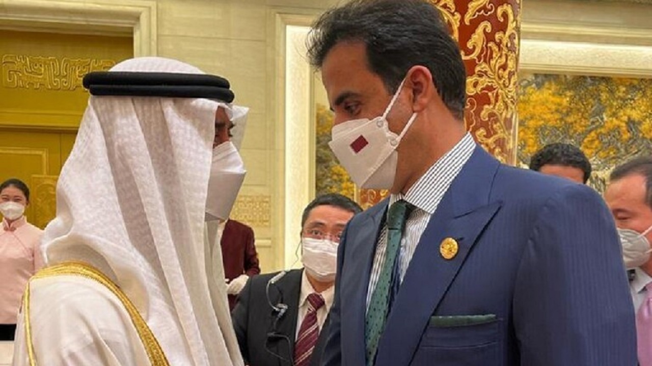 دیدار امیر قطر با ولیعهد ابوظبی