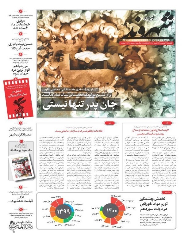 صفحه نخست روزنامه&zwnj;ها - یکشنبه ۱۷ بهمن